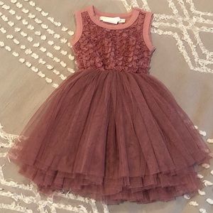 Mauve Rosette Tutu Dress